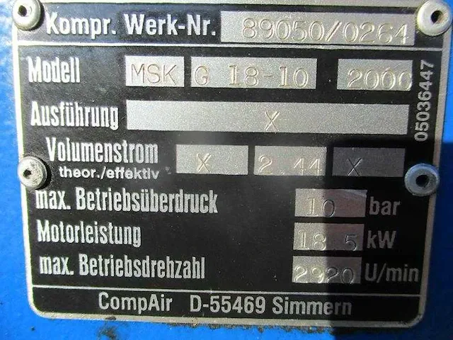 Compair - msk g-18-10 - air compressors - afbeelding 3 van  11