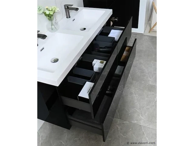 Compleet 3-delig duo-badkamermeubel (120cm) - afbeelding 6 van  9