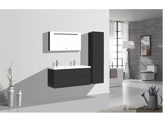 Compleet 3-delig duo-badkamermeubel (120cm) - afbeelding 8 van  9