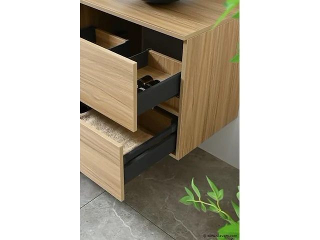 Compleet 3-delig duo-badkamermeubel (130cm) - afbeelding 2 van  11