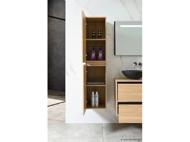 Compleet 3-delig duo-badkamermeubel (130cm) - afbeelding 10 van  11