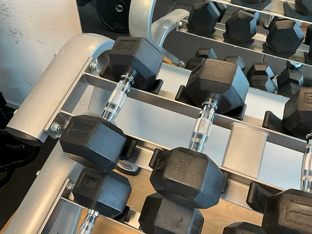 Complete halterset tunturi 8-30kg + rack bodytone - afbeelding 5 van  12