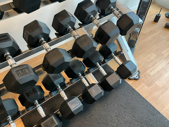 Complete halterset tunturi 8-30kg + rack bodytone - afbeelding 8 van  12