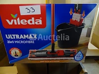 Complete set - microvezel vlakmop + emmer met vileda ultramax power press 2in1 - afbeelding 1 van  2