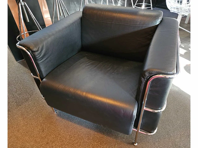 Complete set: lederen design-salon, in pedrali-stijl - afbeelding 4 van  7
