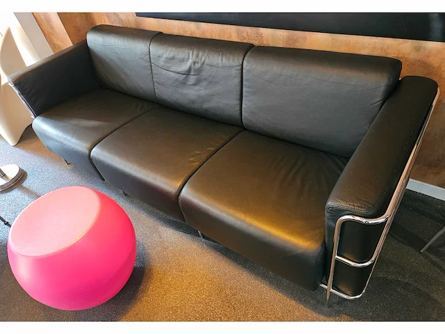 Complete set: lederen design-salon, in pedrali-stijl - afbeelding 7 van  7