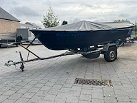 Complete vissersboot met honda buitenboordmotor + trailer (vaarklaar) - afbeelding 1 van  28