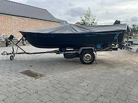 Complete vissersboot met honda buitenboordmotor + trailer (vaarklaar) - afbeelding 12 van  28