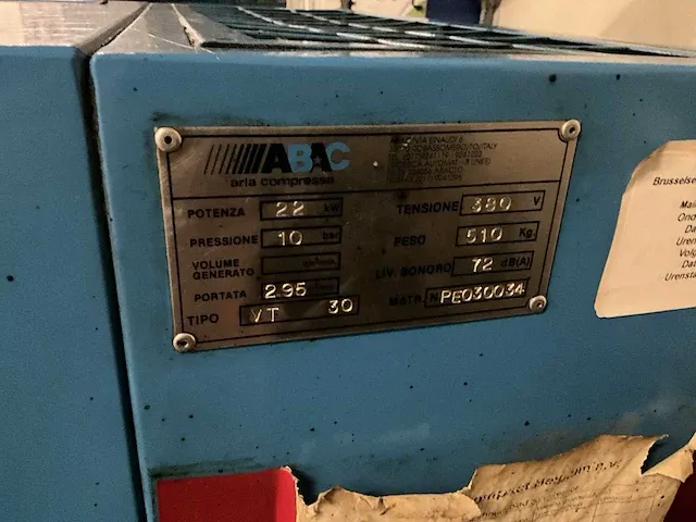 Compressor abac type model vt30 - afbeelding 5 van  10
