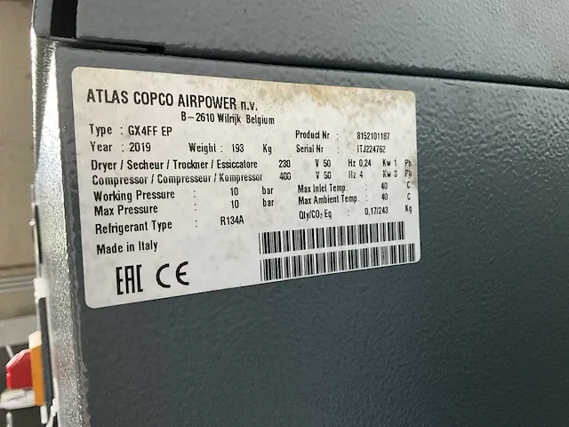 Compressor atlas copco gx4ff - afbeelding 7 van  10