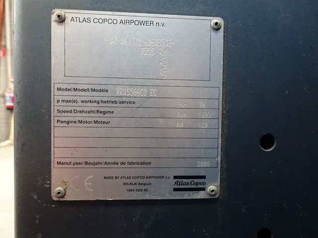 Compressor atlas copco op slee - afbeelding 5 van  13