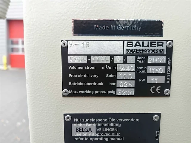 Compressor bauer verticus 15 - afbeelding 4 van  5
