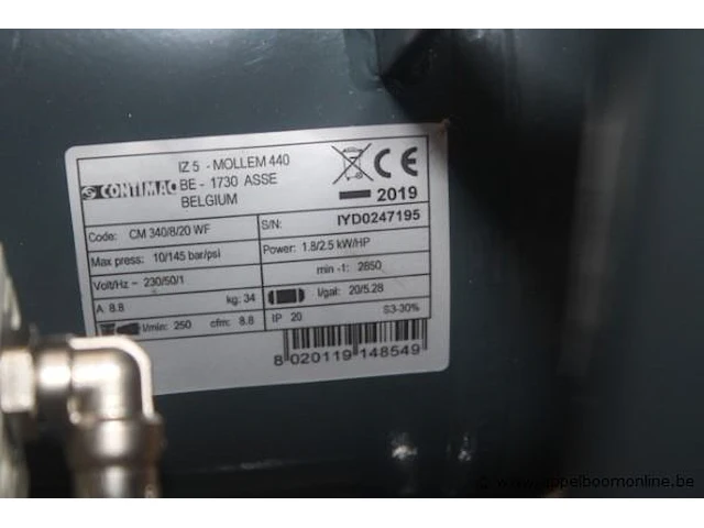 Compressor contimac, type cm340/8/20wf - afbeelding 3 van  4