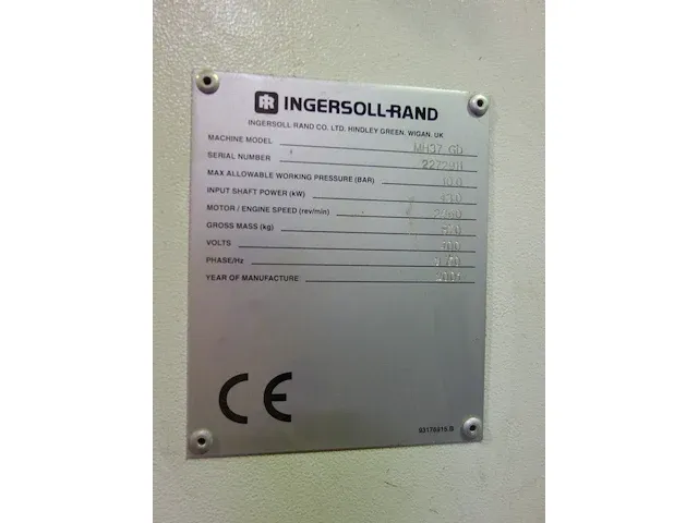 Compressor ingersoll rand - afbeelding 3 van  3
