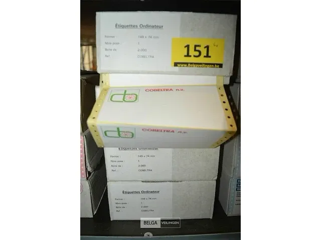 Computer labels 4 dozen 149x74mm 4x2000 cobeltra - afbeelding 1 van  2