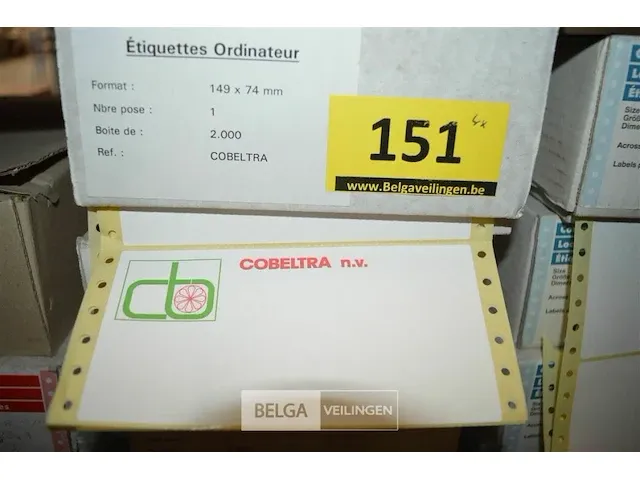 Computer labels 4 dozen 149x74mm 4x2000 cobeltra - afbeelding 2 van  2