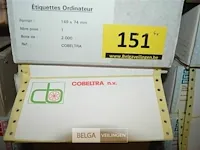 Computer labels 4 dozen 149x74mm 4x2000 cobeltra - afbeelding 2 van  2