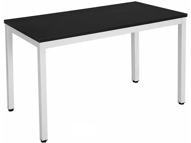 Computerbureau - tafel - wit/zwart - hout - 120x60x76 - afbeelding 1 van  3