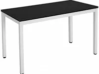 Computerbureau - tafel - wit/zwart - hout - 120x60x76 - afbeelding 1 van  3