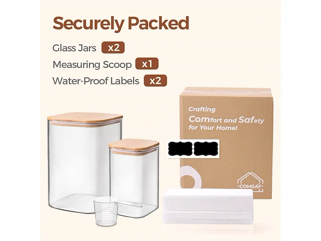 Comsaf glazen voedselcontainers (2 stuks) - afbeelding 3 van  5