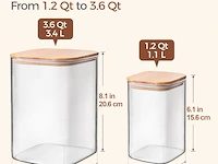 Comsaf glazen voedselcontainers (2 stuks) - afbeelding 2 van  5