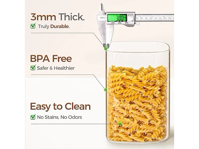 Comsaf glazen voedselcontainers (2 stuks) - afbeelding 5 van  5