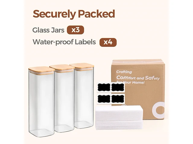 Comsaf glazen voorraadpot (set van 3) - afbeelding 3 van  4