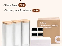 Comsaf glazen voorraadpot (set van 3) - afbeelding 3 van  4