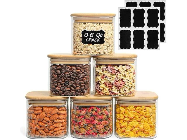 Comsaf glazen voorraadpot (set van 6) - afbeelding 1 van  5