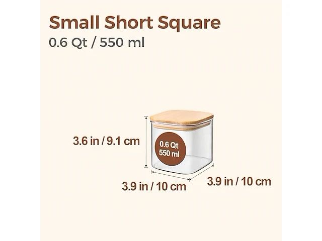 Comsaf glazen voorraadpot (set van 6) - afbeelding 2 van  5