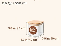 Comsaf glazen voorraadpot (set van 6) - afbeelding 2 van  5
