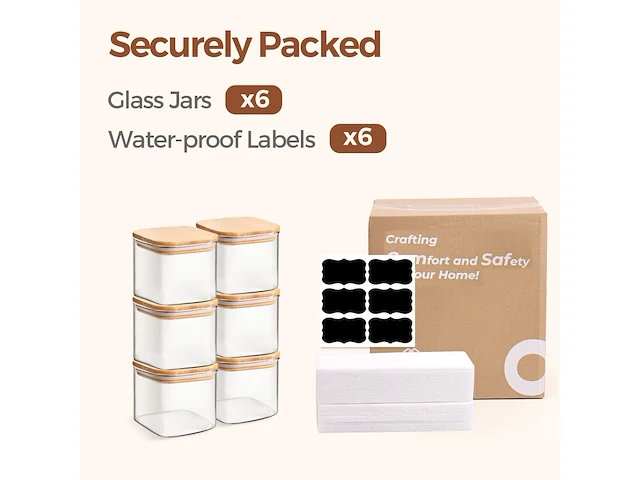 Comsaf glazen voorraadpot (set van 6) - afbeelding 3 van  5