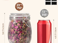 Comsaf luchtdichte glazen pot met deksel - afbeelding 2 van  3