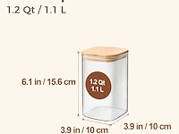 Comsaf voorraadpotten (4 stuks, 1100ml) - afbeelding 2 van  4