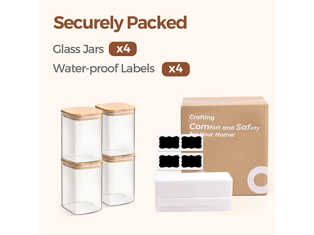 Comsaf voorraadpotten (4 stuks, 1100ml) - afbeelding 3 van  4