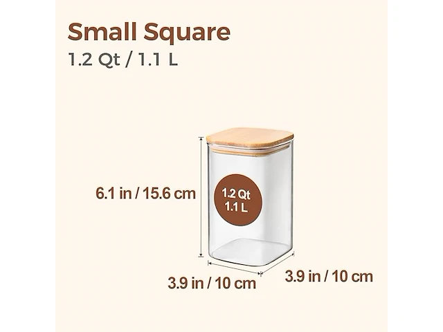 Comsaf voorraadpotten (4 stuks, 1100ml) - afbeelding 2 van  4