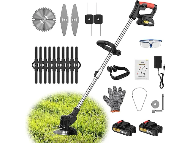 Conentool 600 w accu grastrimmer met 2 x 2000 mah accu - afbeelding 1 van  5