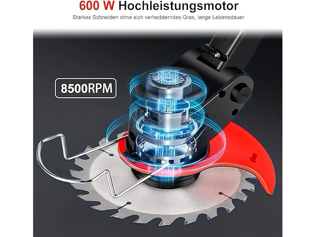 Conentool 600 w accu grastrimmer - afbeelding 3 van  4