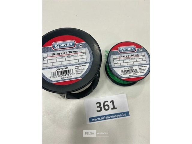 Connex paslijn voor tegels 100m x 1,7mm wit en 100m x 1mm groen - afbeelding 3 van  3