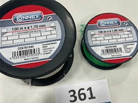 Connex paslijn voor tegels 100m x 1,7mm wit en 100m x 1mm groen - afbeelding 3 van  3