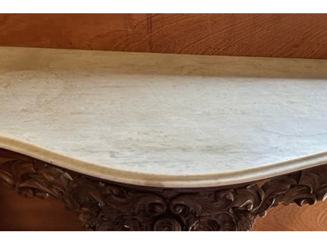 Console met witte carreramarmer / doublure - afbeelding 6 van  9