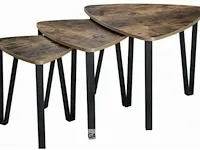 Consoletafel - bruin - metaal - 58x58x45cm - afbeelding 1 van  3