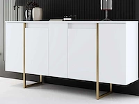 Consoletafel - witte en gouden metalen poten - afbeelding 1 van  9