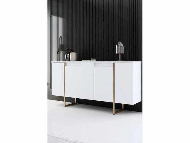 Consoletafel - witte en gouden metalen poten - afbeelding 2 van  9