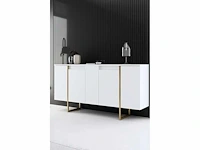 Consoletafel - witte en gouden metalen poten - afbeelding 2 van  9