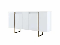 Consoletafel - witte en gouden metalen poten - afbeelding 5 van  9