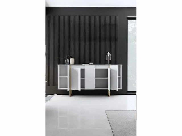 Consoletafel - witte en gouden metalen poten - afbeelding 7 van  9