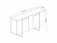 Consoletafel - witte en gouden metalen poten - afbeelding 8 van  9