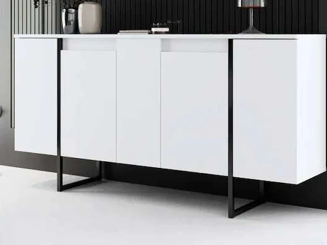 Consoletafel - witte en metalen poten - afbeelding 1 van  9
