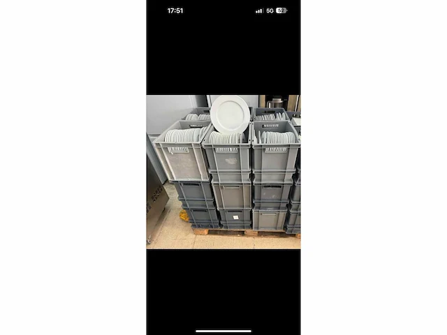 Constaverde set van 360 constaverde porseleinen borden 27 cm + pvc dienblad (360x) - afbeelding 1 van  1